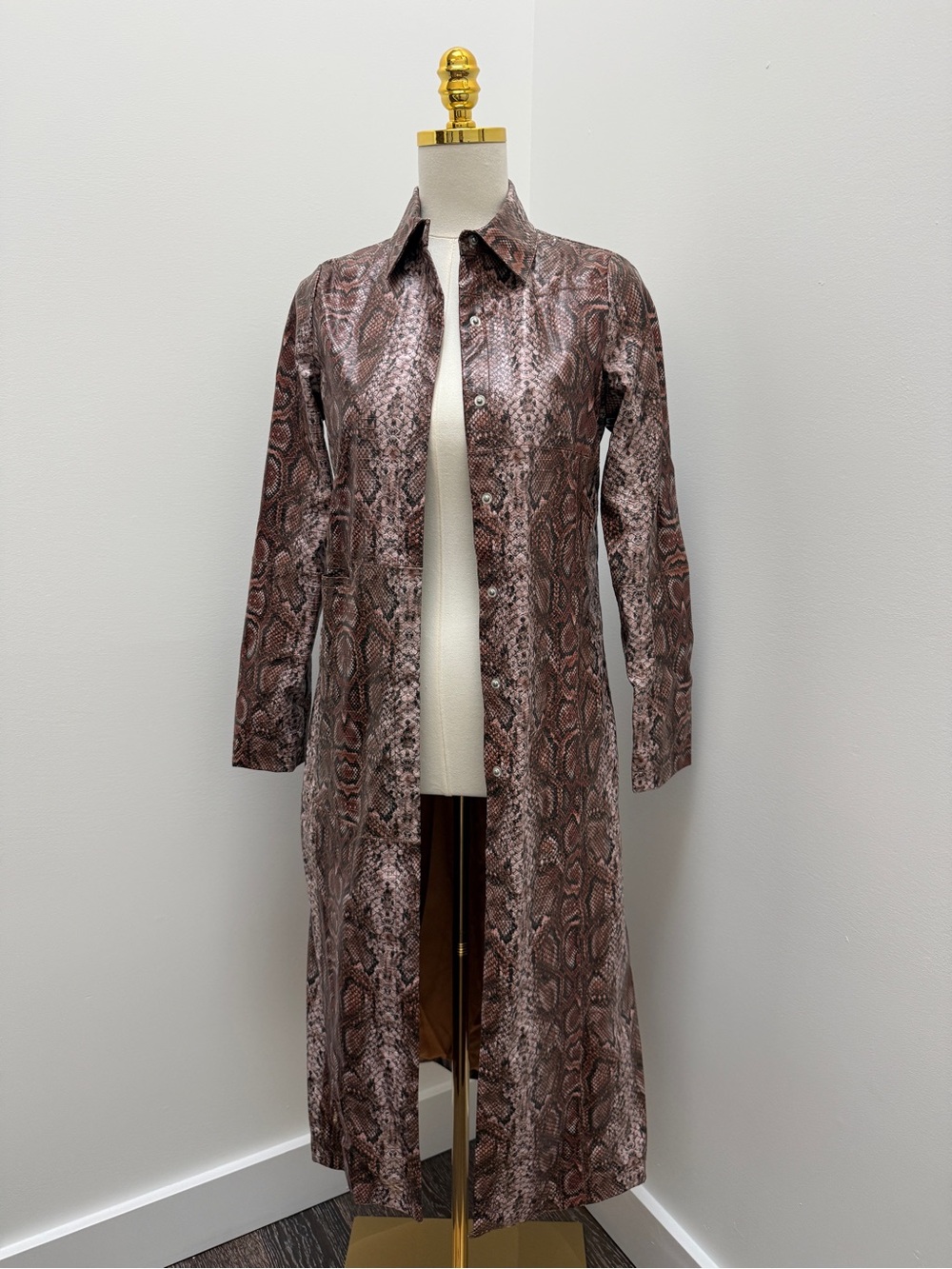I AM GIA Snakeskin-Print Coat